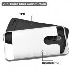 Wholesale ZTE ZMAX Pro, ZTE Z981 Armor Hybrid Case (Silver)